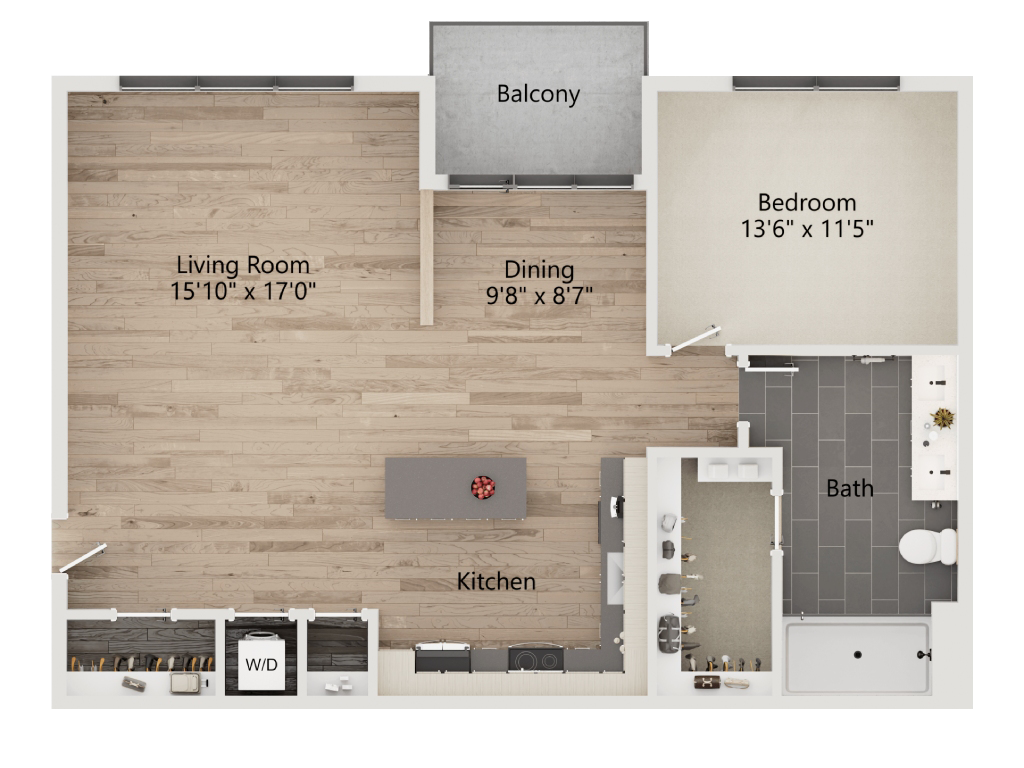 2D Unfurnished  REALISTIC