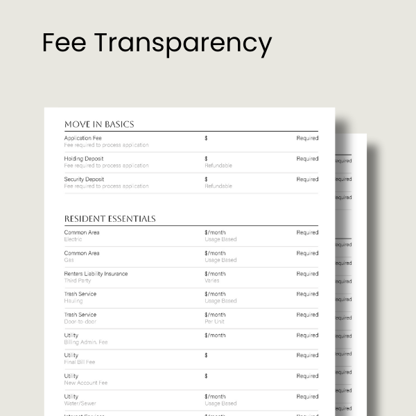 Fee Transparency