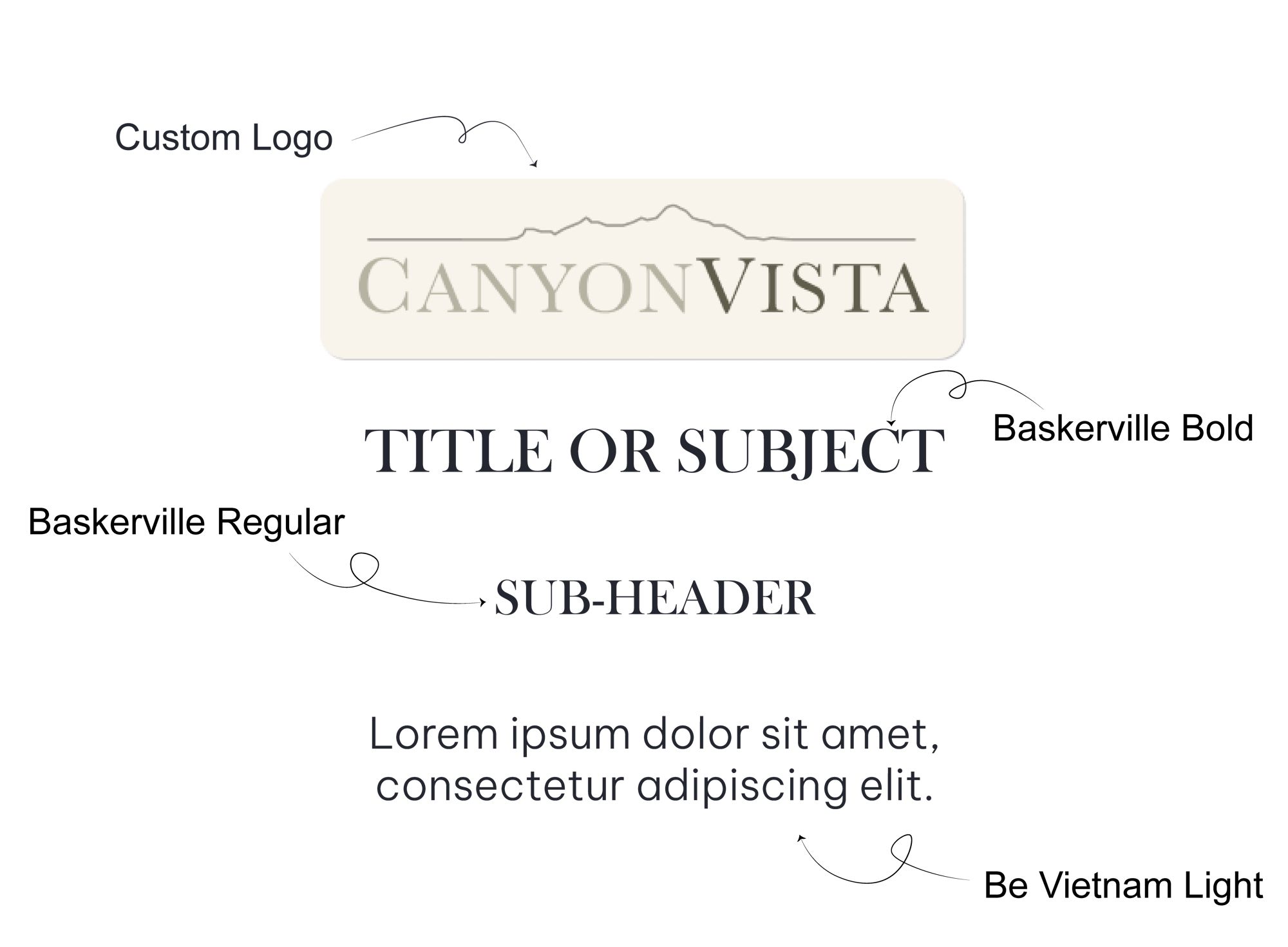 CanyonVista Typography CanyonVista Typography